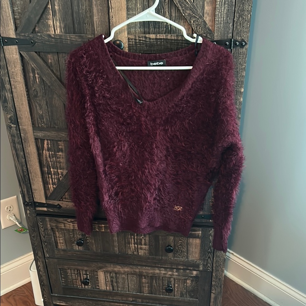 Bebe Women's Burgundy Sweater